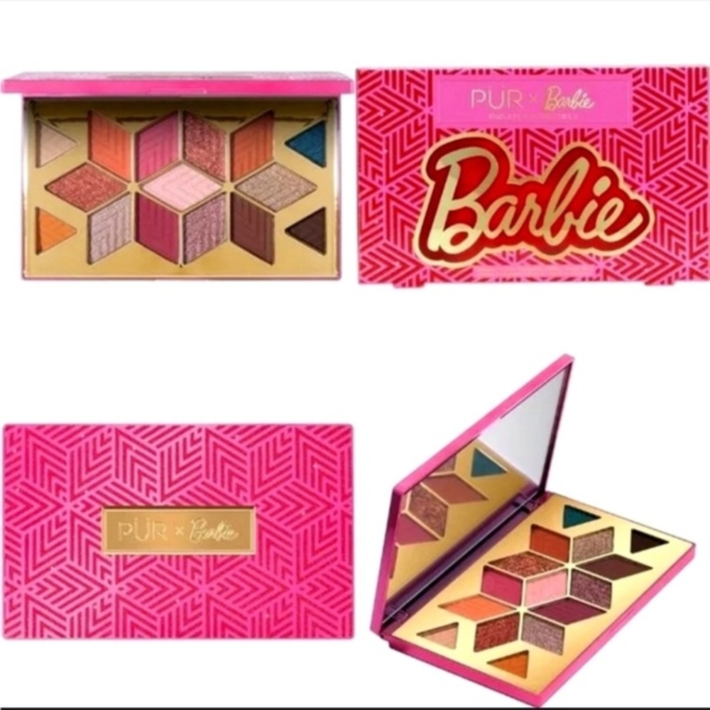 Pur Pink and Gold Eyeshadow Palette with Geometric Design
